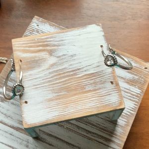 Brighton earrings with heart shaped crystal.